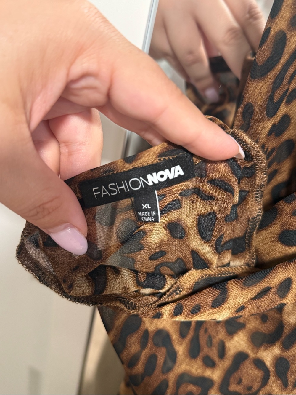 Fashion Nova Brown Leopard Print Sheer Maxi Dress - Picture 3 of 5